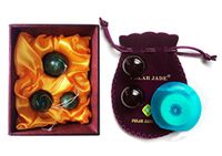 Set of 3-pcs Jade Eggs & 2-pcs Kegel Balls for Training Pelvic Floor Muscles to Gain Bladder Control,with Instruction, Made of Natural Stones, Most Affordable Kegel Exercisers