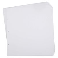 ADVcer 10 Sheets Double Sided Refill Pages - 9.84 x 10.24 inch Thick Additional Craft Paper Cardboard for 10x10 inch Three-Ring Loose-Leaf Binder Heart-Shaped Photo Album and DIY Scrapbook (White)