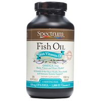Spectrum Essentials Fish Oil Softgel with Vitamin D - 250 per Pack - 3 Packs per case.
