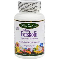 Paradise Herbs Coleus Forskolii - 60 Vegetarian Capsules - - Gluten Free - Dairy Free - Yeast Free - Wheat Free-Vegan