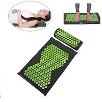 Acupressure Massage SET，Inlcuding a Mat (66x40x2cm) with Acupressure Pillow (38x16x10cm) – Massage Mat Ideal for Relaxation, Regeneration and Recovery – The Fakir Mat / Relax Mat is Made of Cotton