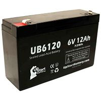 Replacement for ROFLAN 6V8AH Battery - Replacement UB6120 Universal Sealed Lead Acid Battery (6V, 12Ah, 12000mAh, F1 Terminal, AGM, SLA) - Includes Two F1 to F2 Terminal Adapters