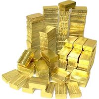 100 Chain & Pendant Gold Cotton Display Gift Boxes