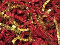 4oz Bag U Choose Size RED & Metallic Gold Gift Basket Shred Crinkle Paper Grass Filler nfLG -1773