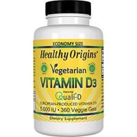 Healthy Origins Vegetarian Vitamin D3 5,000 IU (from Quali-D European Vitamin D3), 360 Veggie Gels
