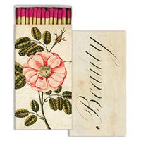 Decorative La Rose & Beauty Match Boxes with Long Kitchen Matches Great for Lighting Candles, Grills, Fireplaces and More | Set of 3 Large Match Boxes