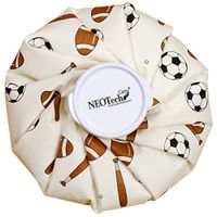 Neotech Care Ice Bag for Injuries, Swelling, Headache, Pain Relief, First Aid - Cold Pack Screw Top Lid - Reusable, Refillable, Flexible & Waterproof Pouch/Bladder Style (8 inch, Sports Design)