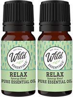 Wild Essentials"Relax" 100% Pure Essential Oil Synergy Blend 2 Pack - 10ml, Therapeutic Grade - Use for stress ease, anxiety, depression, insomnia, calming, mindfulness, meditation
