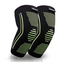 OMAX Elbow Compression Sleeve - Elbow Support for Tendonitis Arthritis, Elbow Pain, for Tennis, Golf, Volleyball, Baseball, Basketball, Workout, Gym, Weightlifting, Bodybuilding and Sports - 2 Pack