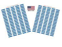 Made in USA! 100 Country Flag 1.5" x 1" Self Adhesive World Flag Stickers, Two Sheets of 50, 100 Sticker Flags Total (El Salvador)