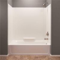 Mustee 350WHT Durawall Fiberglass Bathtub Wall Surround, White