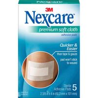 Adhesive Gauze Pad, Hypoallergenic, 2-3/8"x4", 3-Ply, 5/PK, Sold as 1 Box