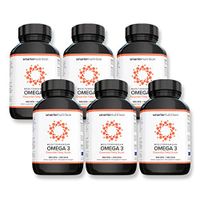 Smarter Omega 3 Fish Oil - Mediterranean Omega 3 Essential Fatty Acids Supplement - Helps Lower LDL Levels and Promotes a Healthy Cardiovascular System - Preserved in Veggie Softgels (144 Servings)