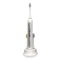 Pyle Health Ultrasonic Wave Rechargeable Electric Toothbrush with 3 brush modes, two-minute timer, 2 Oral Brush Heads, & Automatic Charging Dock Holder - For Kids, Teens, & Adults - PHLTB41WT (White)