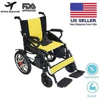 2019 Updated Electric Wheelchairs Silla de Ruedas Electrica para Adultos FDA Approved Transport Friendly Lightweight Folding Electric Wheelchair for Adult Comfortable Disabled Wagon Elderly MobileCar