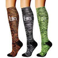 CHARMKING Compression Socks (3 Pairs) 15-20 mmHg is Best Athletic & Medical for Men & Women, Running, Flight, Travel, Nurses, Edema - Boost Performance, Blood Circulation & Recovery (S/M, Assorted 27)