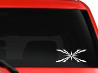 LA DECAL Ancient Assyrian Symbol Flag car truck SUV mac window decal sticker 7" White