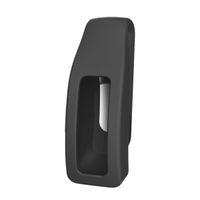 Dunfire Replacement Clip Case for Fitbit Inspire/Fitbit Inspire HR, Soft Silicone Accessory Clips Holder Cover Skin Clasp in Multiple Colors (Clip Case, Black)