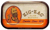 Zig Zag Orange Medium Rolling Tray