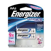 Energizer L91BP2 Lithium Battery, AA, 2/PK, SR