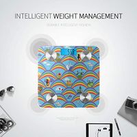 Bluetooth Weight Scale Body Fat Cartoon Creative Beautiful Cat Pet Body Composition Scale Body Fat Composition Monitor Analyzer with Smartphone App for Body Management-396 Lbs