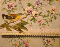 Carol Wilson Fine Arts Inc Pansies and Warbler Blank 10 Card Set Portfolio