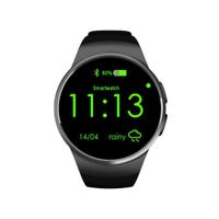lightclub KW18 1.3inch Call Answer Pedometer Heart Rate Monitor Bluetooth Smart Watch - Black