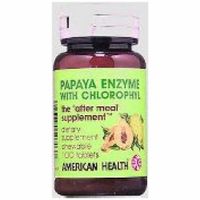 AMERICAN HEALTH PAPAYA ENZYME W/CHLOROPYL, 100 TAB