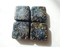 2 Light Blue Steel Mini Cube Tower Busters Crystal Orgone Generator Energy Accumulator 7.83/432/528Hz/Advance Harmonics Many Beautiful Ingredients and Colors!! (2)