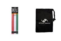 Darice DIY Crafts Supplies Gift Wrapping Tissue Paper Red White Green 20 x 26 inches 30 Sheets (12 Pack) 1192 27 Bundle with 1 Artsiga Crafts Small Bag