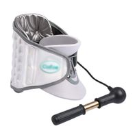 FGSJEJ Inflatable Cervical Vertebra Tractor, Unisex Home Physiotherapy Neck, Neck Correction Instrument, Adult Stretch Neck Support (Color : Gray, Size : One Size)