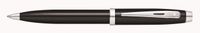 Sheaffer 100 Glossy Black Lacquer Ballpoint Pen with Polished Chrome Trim