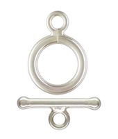 10 Sets Sterling Silver Round Toggle Clasp Connectors 10mm for Bracelet Necklace Jewelry Craft Making SS28