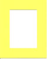 Pack of 10 8x10 Yellow Picture Mats with White Core Bevel Cut for 5x7 Pictures