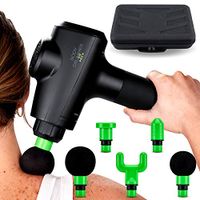 Percussion Massage Gun for Deep Muscle Relaxation by Body Drummer Pro-X - Quiet Pro Massager for Deep Tissue Relief - Five Attachments
