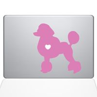 The Decal Guru I Love My Poodle Decal Vinyl Sticker, 13" MacBook Pro (2015 & Older Models), Pink (1474-MAC-13P-BG)