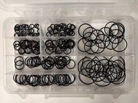 Hydraulic Face Seal Flat Face ORFS O-Ring Kit w/Case. 200PCS 90 Durometer