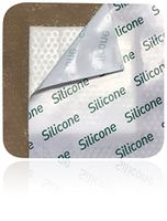 MedVance TM Silicone - Bordered Silicone Adhesive Foam Dressing Size 4"x4" (2.7"x2.7" pad), Box of 5 dressings