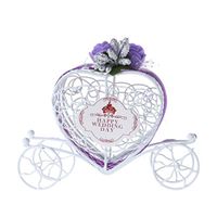 Ladaidra Cinderella Carriage Chocolate Candy Box Birthday Wedding Party Favour Decor Gift (Purple)