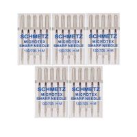 25 Schmetz Microtex Sharp Sewing Machine Needles 130/705 H-M Size 80/12