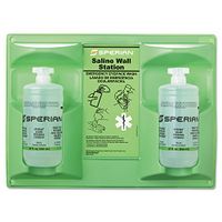 Honeywell 3200046200CT Saline Eye Wash Wall Station, 32oz Bottle, 2 Bottles/Station, 4 Carton