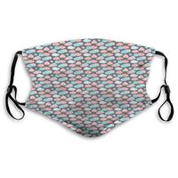 Fashion Comfortable Windproof mask,Abstract Cloud Figures in Pastel Colors Ornamented with Curlicues and Waves Print,Printed Facial Decorations for Unisex M