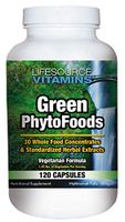 LifeSource Vitamins Green Phyto Foods 120 Capsules - 27 Organic Veggies - 72 Minerals - Free Priority Shipping-