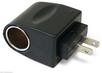 FYL Black 110V AC to 12V DC Car Cigarette Lighter Socket Charger Adapter US Plug