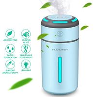 MEIDI Essential Oil Diffuser, Aromatherapy Diffuser, Portable USB Quiet Ultrasonic Aroma Cool Mist Humidifier Diffuser With Adjustable Mist Mode, 7 Fascinating LED Night Lights, Auto Shut-Off (Blue)