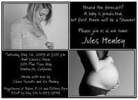 Double Double Black Baby Shower Invitations - Set of 20