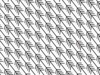 10ct Black"Kinetic Arrow" on White Tissue Paper for Gift Wrapping 20"x30" Sheets nfLG -968