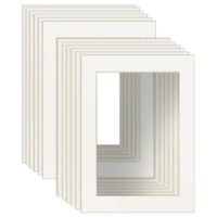 5x7" White Picture Mats with Core Bevel Cut Frame Mattes for 4x6" Pictures- Pack of 12