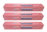 3 BOXES IN LOT- LONG 11" MATCHES 40 IN BOX FIREPLACE GRILL BBQ CANDLE CAMPING