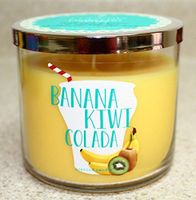 Bath and Body Works BANANA KIWI COLADA 3 wick Scented Candle 14.5 OZ